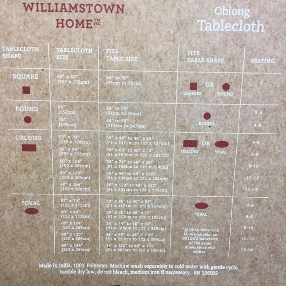 Williamstown 4th of July Fireworks Tablecloth 60x84 Easy Care Blue Red White - Picture 7 of 9